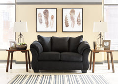 Darcy  Black Loveseat & Chair - Ornate Home