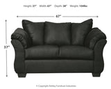 Darcy Black Loveseat and Ottoman (Online Special Price) - Ornate Home