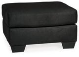 Darcy Black Loveseat and Ottoman - Ornate Home