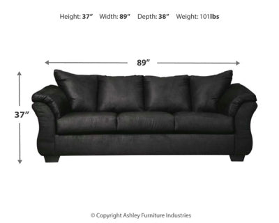 Darcy Black Sofa, Loveseat, Chair and Ottoman (Online Special Price) - Ornate Home