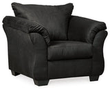 Darcy Black Sofa, Loveseat, Chair and Ottoman - Ornate Home
