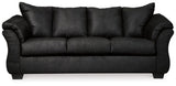 Darcy Black Sofa, Loveseat, Chair and Ottoman - Ornate Home