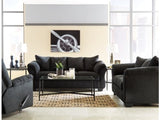 Darcy Black Sofa, Loveseat and Recliner - Ornate Home
