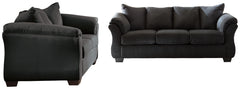 Darcy Black Sofa and Loveseat - Ornate Home