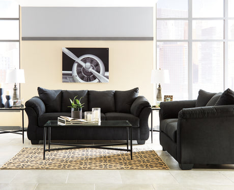 Darcy Black Sofa and Loveseat - Ornate Home