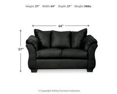 Darcy Black Sofa and Loveseat - Ornate Home