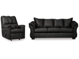 Darcy Black Sofa and Recliner (Online Special Price) - Ornate Home