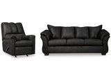 Darcy Black Sofa and Recliner - Ornate Home
