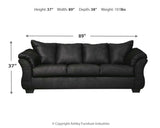 Darcy Black Sofa and Recliner - Ornate Home