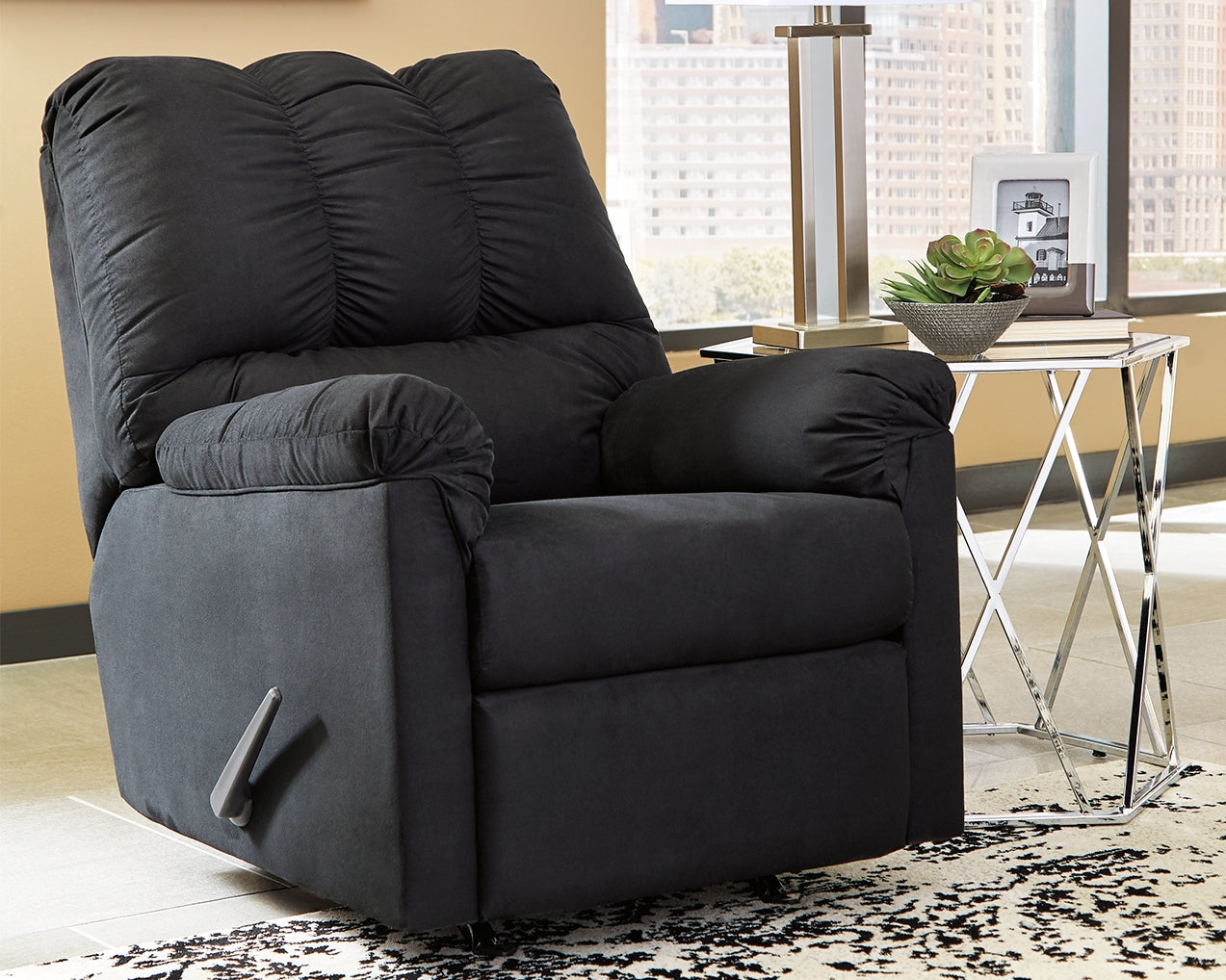 Darcy Black Sofa and Recliner - Ornate Home