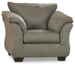 Darcy Cobblestone Chair and Ottoman - Ornate Home
