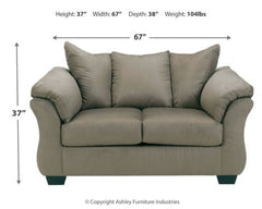 Darcy Cobblestone Sofa, Loveseat, Chair and Ottoman - Ornate Home