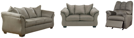 Darcy Cobblestone Sofa, Loveseat and Recliner - Ornate Home