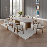Darcy Natural/Dark Walnut Dining Table - Ornate Home