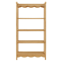 Darcy Oak 4-Tier Open Bookcase - Ornate Home