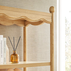 Darcy Oak 4-Tier Open Bookcase - Ornate Home