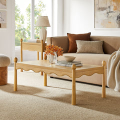 Darcy Oak 46 Inch Wood Coffee Table - Ornate Home