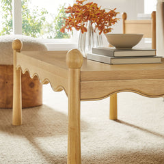 Darcy Oak 46 Inch Wood Coffee Table - Ornate Home