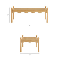 Darcy Oak 46 Inch Wood Coffee Table - Ornate Home