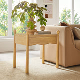 Darcy Oak Wood Nightstand or Side Table - Ornate Home