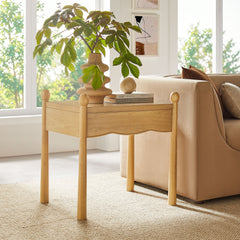 Darcy Oak Wood Nightstand or Side Table - Ornate Home