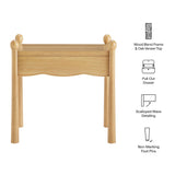Darcy Oak Wood Nightstand or Side Table - Ornate Home
