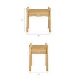 Darcy Oak Wood Nightstand or Side Table - Ornate Home