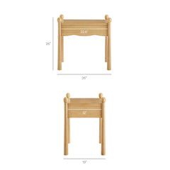 Darcy Oak Wood Nightstand or Side Table - Ornate Home