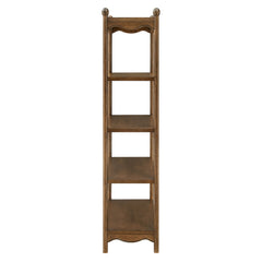 Darcy Walnut 4-Tier Open Bookcase - Ornate Home