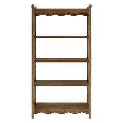 Darcy Walnut 4-Tier Open Bookcase - Ornate Home