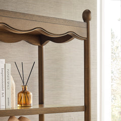 Darcy Walnut 4-Tier Open Bookcase - Ornate Home