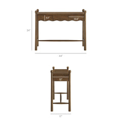 Darcy Walnut 44 Inch Wood Console Table - Ornate Home