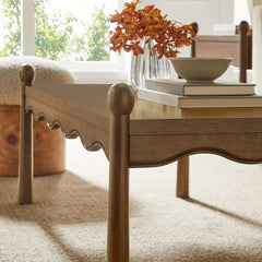 Darcy Walnut 46 Inch Wood Coffee Table - Ornate Home