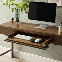 Darcy Walnut 62 Inch Wood Computer Desk - Ornate Home