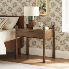 Darcy Walnut Wood Nightstand or Side Table - Ornate Home