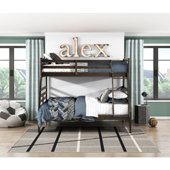 Darden Gray Twin/Full Bunk Bed - Ornate Home