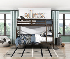 Darden Gray Twin/Full Bunk Bed - Ornate Home