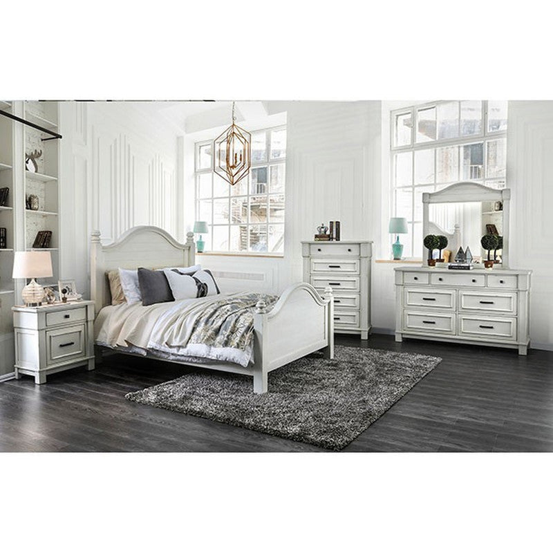 Daria Antique White Mirror - Ornate Home
