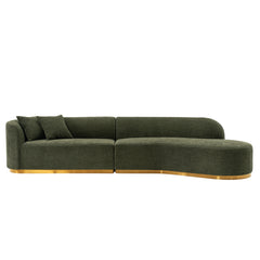 Daria Olive Green Chenille Sofa - Ornate Home