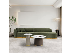 Daria Olive Green Chenille Sofa - Ornate Home
