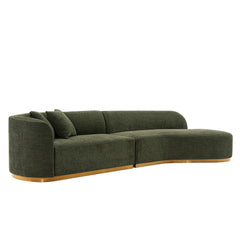 Daria Olive Green Chenille Sofa - Ornate Home