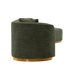 Daria Olive Green Chenille Sofa - Ornate Home