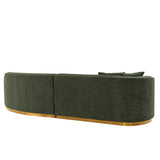 Daria Olive Green Chenille Sofa - Ornate Home