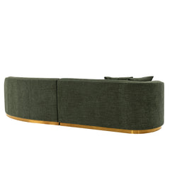Daria Olive Green Chenille Sofa - Ornate Home
