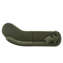 Daria Olive Green Chenille Sofa - Ornate Home