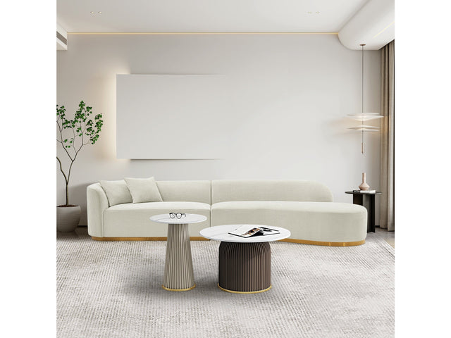 Daria Sofa in Ivory - Ornate Home