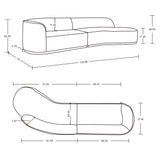 Daria Sofa in Ivory - Ornate Home