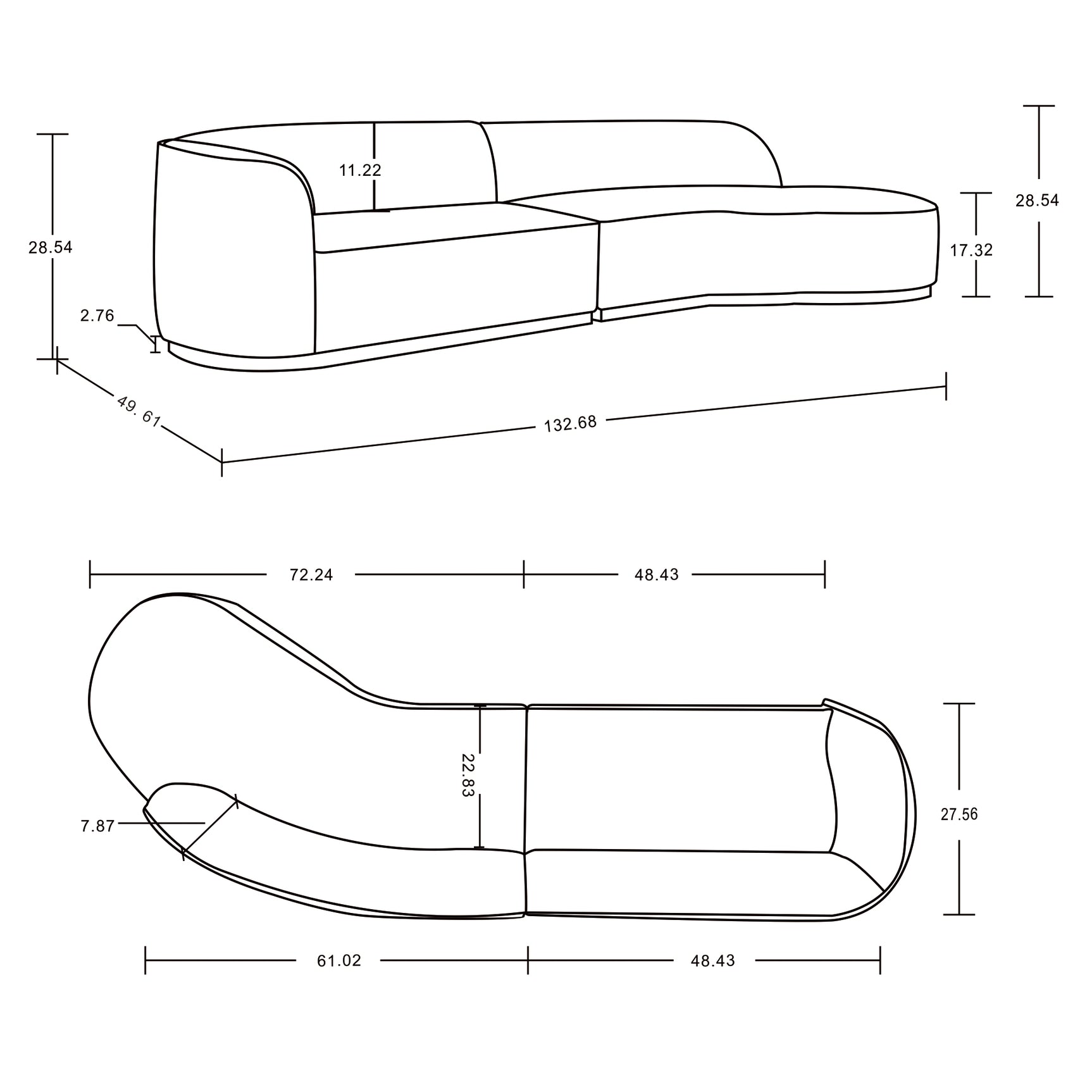 Daria Sofa in Ivory - Ornate Home