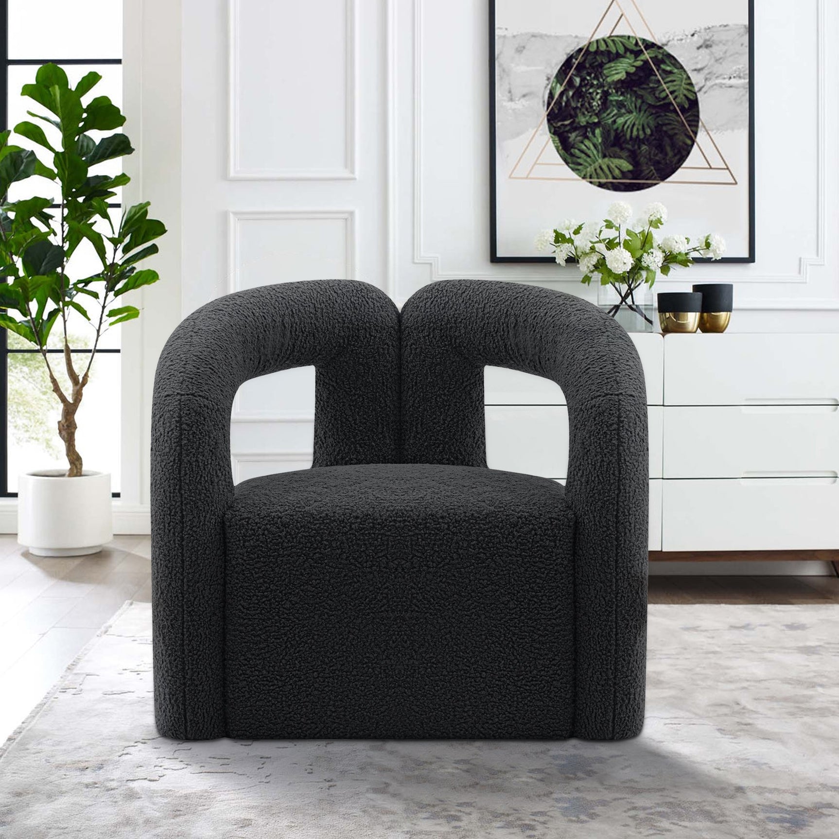 Darian Accent Chair in Black - Ornate Home