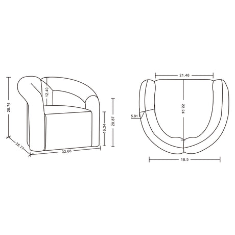 Darian Accent Chair in Cream - Ornate Home